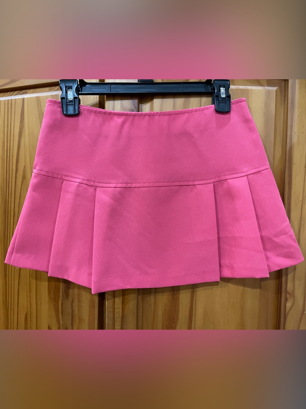 Vintage ~Forever 21 XXI Hot Pink Pleated Mini Skirt MADE IN 🇺🇸 USA